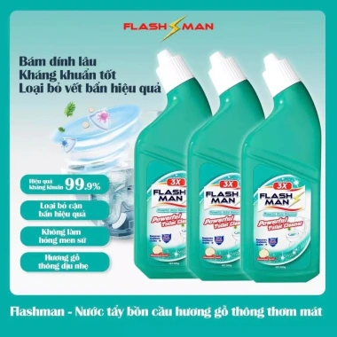 Nước Tẩy Bồn Cầu Flashman 500g – Khử khuẩn, không bết, thơm lâu, tẩy rửa toilet, giảm giá 45.000đ 8