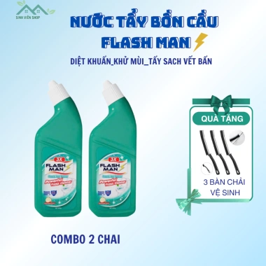Nước tẩy bồn cầu Flashman 500ml Diệt khuẩn, khử mùi hương gỗ tự nhiên 55.000₫ 10