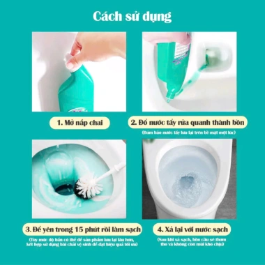 Nước tẩy bồn cầu Flashman 500ml hương gỗ - làm sạch, khử mùi, chỉ 76.000₫ 2