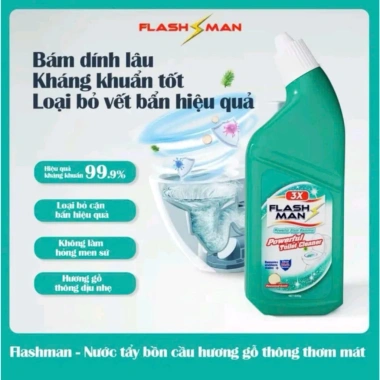 Nước tẩy bồn cầu Flashman 500ml hương gỗ - làm sạch, khử mùi, chỉ 76.000₫ 4