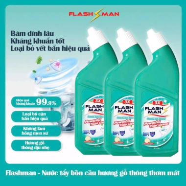 Nước tẩy bồn cầu Flashman 500ml hương gỗ - làm sạch, khử mùi, chỉ 76.000₫ 5