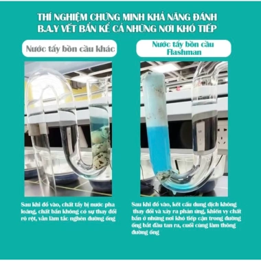 Nước Tẩy Bồn Cầu Flashman 500ml - Khử mùi, khử khuẩn, giá chỉ 48.900₫