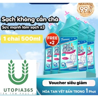 Nước tẩy bồn cầu Fuoroce 500ml - Công thức kiềm siêu sạch, không cần chà, giá 60.000đ