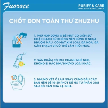 Nước tẩy bồn cầu Fuoroce 500ml - Công thức kiềm siêu sạch, không cần chà, giá 60.000đ 7