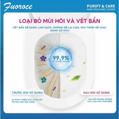 Nước tẩy bồn cầu Fuoroce 500ml - Công thức kiềm siêu sạch, không cần chà, giá 60.000đ 8