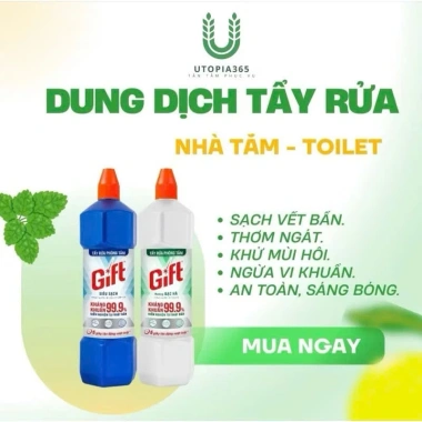 Nước tẩy bồn cầu Gift siêu sạch 600ml-900ml - Giá 29.000đ, tẩy bẩn sâu diệt khuẩn 3