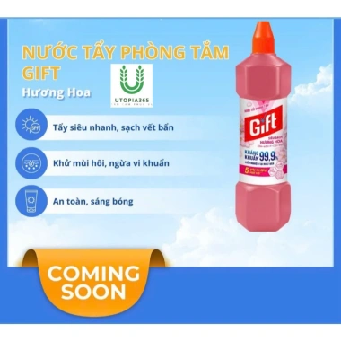 Nước tẩy bồn cầu Gift siêu sạch 600ml-900ml - Giá 29.000đ, tẩy bẩn sâu diệt khuẩn 7