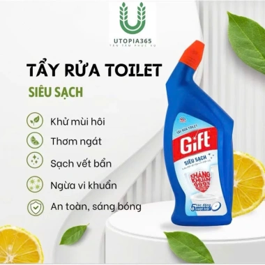 Nước tẩy bồn cầu Gift siêu sạch 600ml-900ml - Giá 29.000đ, tẩy bẩn sâu diệt khuẩn 8