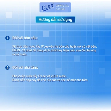 Nước tẩy bồn cầu GLee 1L - Diệt khuẩn, khử mùi nhẹ, an toàn - Giá 49.000 VND 4