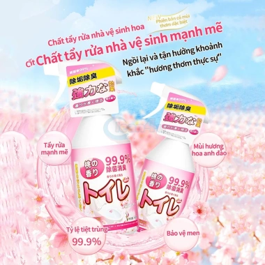 Nước tẩy bồn cầu Hoa Anh Đào 1.000ml – Sạch sâu, khử mùi, đánh bay vi khuẩn, an toàn cho ống nước, giảm giá 69k 7
