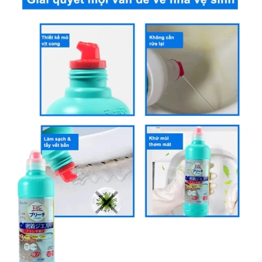 Nước tẩy bồn cầu Logeski: sạch không chà, khử trùng, khử mùi, làm sạch gạch lát và kính – 146.000 VND