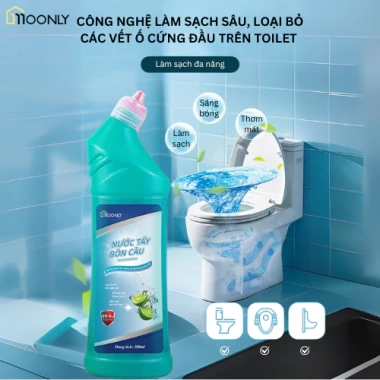 Nước tẩy bồn cầu Moonly 500ml - Khử mùi, khử khuẩn, bảo vệ men sứ, chỉ 30.000₫