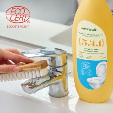 Nước Tẩy Bồn Cầu Sinh Học ENZYCO 860ml Bồ Hòn & Dứa - ECOCERT, Khử Mùi Diệt Khuẩn 6