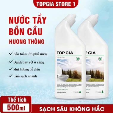 Nước Tẩy Bồn Cầu Topgia 500ml Siêu Sạch Không Cần Chà, Khử Mùi, Kháng Khuẩn, Giá 99.000 - Giữ Bồn Sạch Lâu