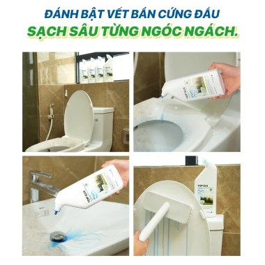 Nước Tẩy Bồn Cầu Topgia 500ml Siêu Sạch Không Cần Chà, Khử Mùi, Kháng Khuẩn, Giá 99.000 - Giữ Bồn Sạch Lâu 7