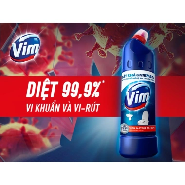 Nước tẩy bồn cầu và nhà tắm VIM diệt khuẩn 870ml - Giá chỉ 31.000đ 4 Nước tẩy bồn cầu và nhà tắm VIM diệt khuẩn 870ml - Giá chỉ 31.000đ 4