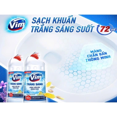 Nước tẩy bồn cầu và nhà tắm VIM diệt khuẩn 870ml - Giá chỉ 31.000đ