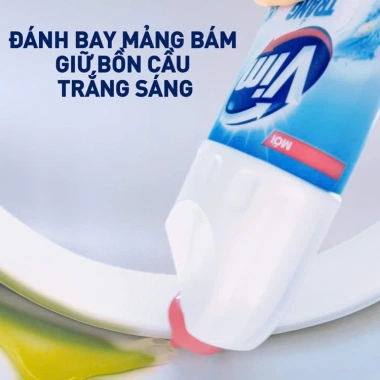 Nước tẩy bồn cầu và nhà tắm VIM diệt khuẩn 870ml - Giá chỉ 31.000đ