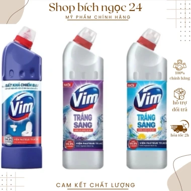 Nước Tẩy Bồn Cầu Vim Diệt Khuẩn 550ml Combo 2 chai 880ml Chanh Lavender Zero Giá chỉ 35.000 VND 2