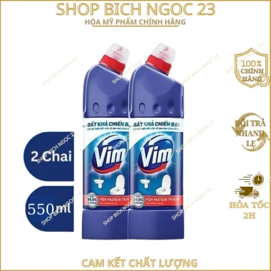 Nước Tẩy Bồn Cầu Vim Diệt Khuẩn 550ml Combo 2 chai 880ml Chanh Lavender Zero Giá chỉ 35.000 VND 9