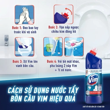 Nước Tẩy Bồn Cầu Vim Diệt Khuẩn, Trắng Sáng Hương Chanh Sả – Giá 55.130₫