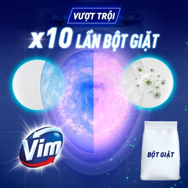Nước Tẩy Bồn Cầu Vim Xanh Biển 880ml - Diệt Khuẩn, Giảm Giá, Chỉ 47.000₫ 8