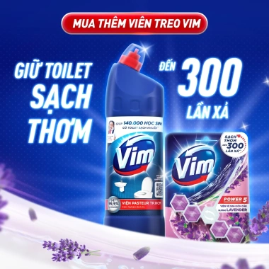 Nước Tẩy Bồn Cầu Vim Xanh Biển 880ml - Diệt Khuẩn, Giảm Giá, Chỉ 47.000₫ 9