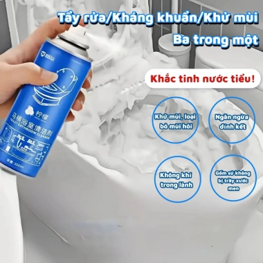 Nước tẩy bồn cầu xịt Loại bỏ cặn vôi, vết ố vàng, khử mùi hôi, sạch bồn cầu và phòng tắm