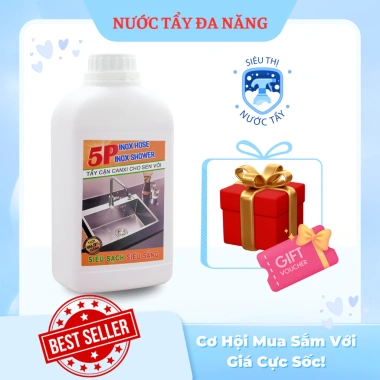 Nước Tẩy Đa Năng 5P Tẩy Cặn Canxi – Vệ sinh sàn, kính, bồn rửa, vết ố vàng, giá 62.500₫