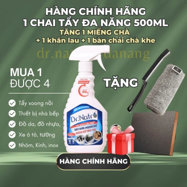Nước tẩy đa năng Dr.Natro 500ml không hoá chất độc hại, giảm 20% còn 144.000đ