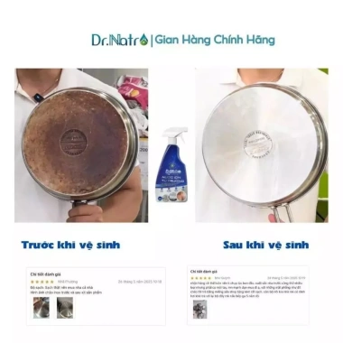 Nước Tẩy Đa Năng Dr.Natro 500ml - Siêu Sạch, Khử Mùi, Khử Khuẩn, Công Nghệ Ion, Tặng Miếng Nhám Chà