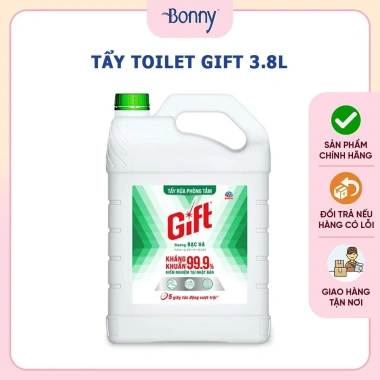 Nước tẩy đa năng Gift hương bạc hà 3.8L - Vệ sinh bồn cầu, toilet, nhà tắm, diệt vi khuẩn, sạch bóng, giá 32.000₫
