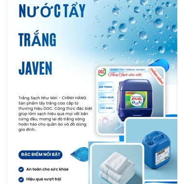 Nước tẩy JAVEL công nghiệp Đức Giang 20KG - Chính hãng, giá ưu đãi 220k, tẩy mạnh, khử bẩn 3