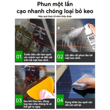Nước Tẩy Keo Siêu Tốc Bỏ Keo 502, Súng Bắn, Decal Cứng trong 10s, Hiệu Quả Ngay