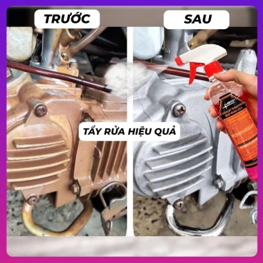 Nước Tẩy Lốc LIBITU 500ml - Đánh Bay Vết Ố Vàng, Dầu Mỡ, Tặng Vòi Xịt - Dùng Cho Xe Cộ, Máy Móc