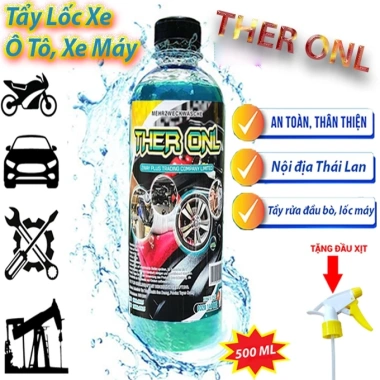 Nước Tẩy Lốc Máy Xe, Ô Tô THER ONL 500ml - Xóa ố vàng, dầu mỡ, giảm giá 65k 3
