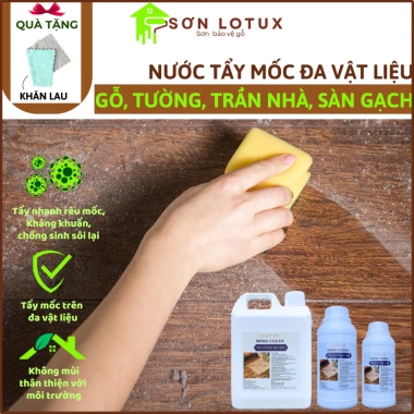 Nước tẩy mốc Lotux – Diệt khuẩn, chống ẩm, sạch nhanh cho tường, trần, sàn gạch, nội thất, sàn gỗ – Giá ưu đãi 76.000₫