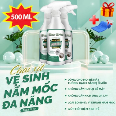 Nước Tẩy Mốc Tường STAR BRITE 500ml - Tặng Khăn Lau, Tẩy Sạch Vết Mốc Lâu Ngày Trên Tường và Quần Áo - Giá 58.000 VND