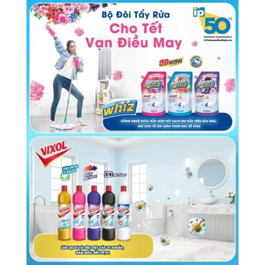 Nước Tẩy Nhà Tắm và Bồn Cầu Vixol Oxy 700ml Nhập khẩu Thái Lan - Diệt Vi Khuẩn, Sáng bóng, Thơm dễ chịu, Giá chỉ 59.000đ