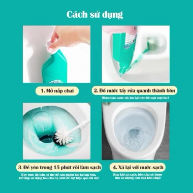 Nước tẩy rửa bồn cầu Flashman 500ml - Kháng khuẩn, sạch sâu, hương gỗ, chỉ 48.900 VND