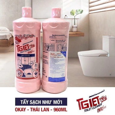 Nước tẩy rửa nhà vệ sinh OKAY Thái Lan 960ml siêu mạnh, đánh tan vết bẩn, giá chỉ 55.000 VND, có hóa đơn đầy đủ 5