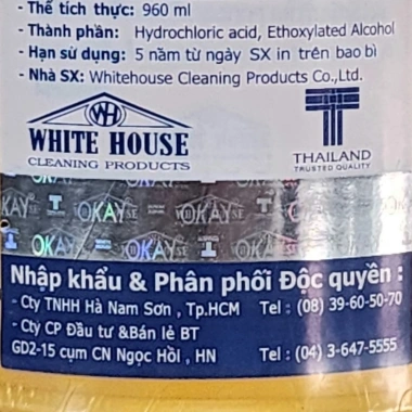 Nước tẩy rửa nhà vệ sinh OKAY Thái Lan 960ml siêu mạnh, đánh tan vết bẩn, giá chỉ 55.000 VND, có hóa đơn đầy đủ 8