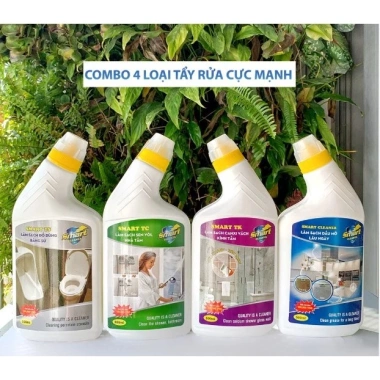 Nước tẩy sứ SMART TS 500ml - Tẩy sạch ố vàng, cặn bẩn bồn cầu, chậu rửa, gạch men - 184k