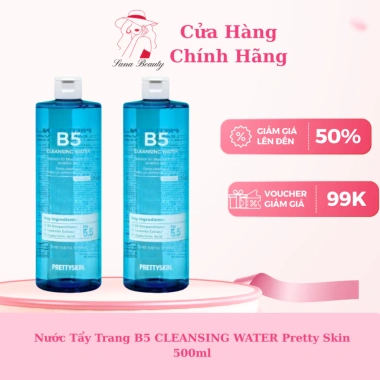 Nước Tẩy Trang B5 Cleansing Water Pretty Skin 500ml - Dưỡng ẩm, sạch sâu, giảm mụn, 300k