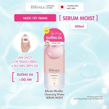 Nước tẩy trang BIFESTA Micellar Moist 400ml Dưỡng ẩm, làm sạch sâu, giá 194.400đ Nước tẩy trang BIFESTA Micellar Moist 400ml Dưỡng ẩm, làm sạch sâu, giá 194.400đ