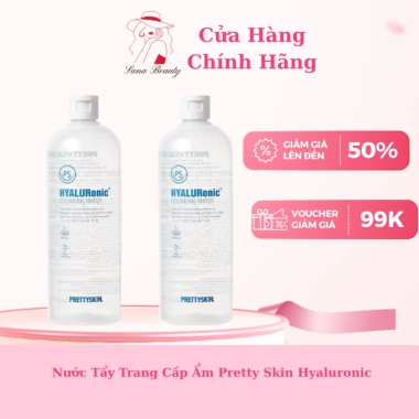 Nước Tẩy Trang Cấp Ẩm Pretty Skin Hyaluronic - Dưỡng ẩm sâu, giá ưu đãi 265k Nước Tẩy Trang Cấp Ẩm Pretty Skin Hyaluronic - Dưỡng ẩm sâu, giá ưu đãi 265k