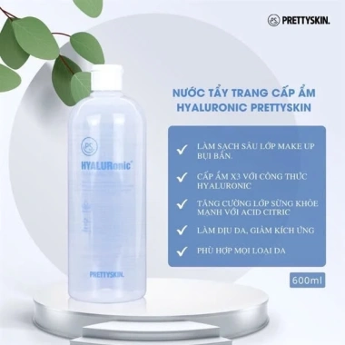 Nước Tẩy Trang Cấp Ẩm Pretty Skin Hyaluronic - Dưỡng ẩm sâu, giá ưu đãi 265k 2 Nước Tẩy Trang Cấp Ẩm Pretty Skin Hyaluronic - Dưỡng ẩm sâu, giá ưu đãi 265k 2