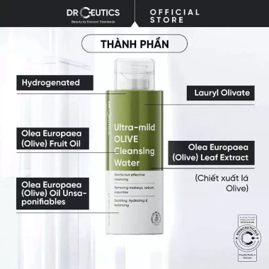Nước Tẩy Trang DrCeutics Olive 500ml Dịu Nhẹ, Cấp Ẩm, Giá Ưu Đãi 114k 6