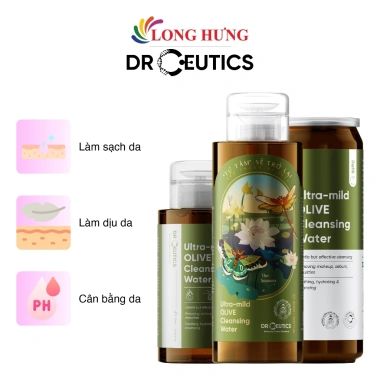 Nước tẩy trang DrCeutics Ultra-Mild Olive 310/480/500ml dịu nhẹ, làm sạch sâu, giá chỉ 110.000₫