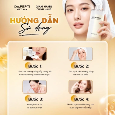Nước Tẩy Trang Dr.Pepti Centella 400ml – Làm Sạch Sâu, Dịu Nhẹ Cho Mọi Làn Da